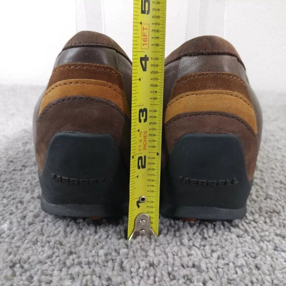 Merrell Eden Moc Womens 8 Shoes Brown Leather Slip On Casual Loafers - Picture 6 of 9